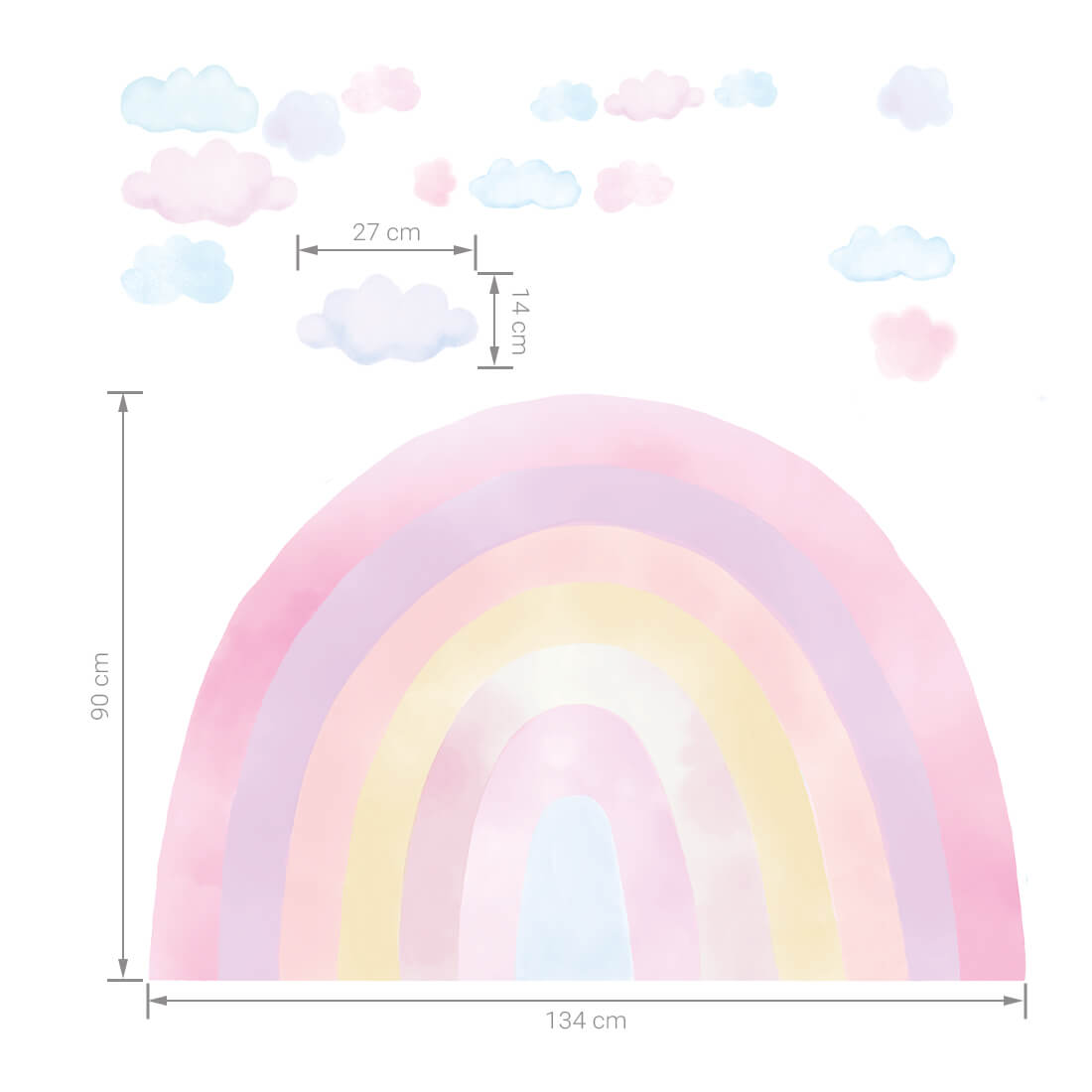 Wall Sticker | Rainbow Pink