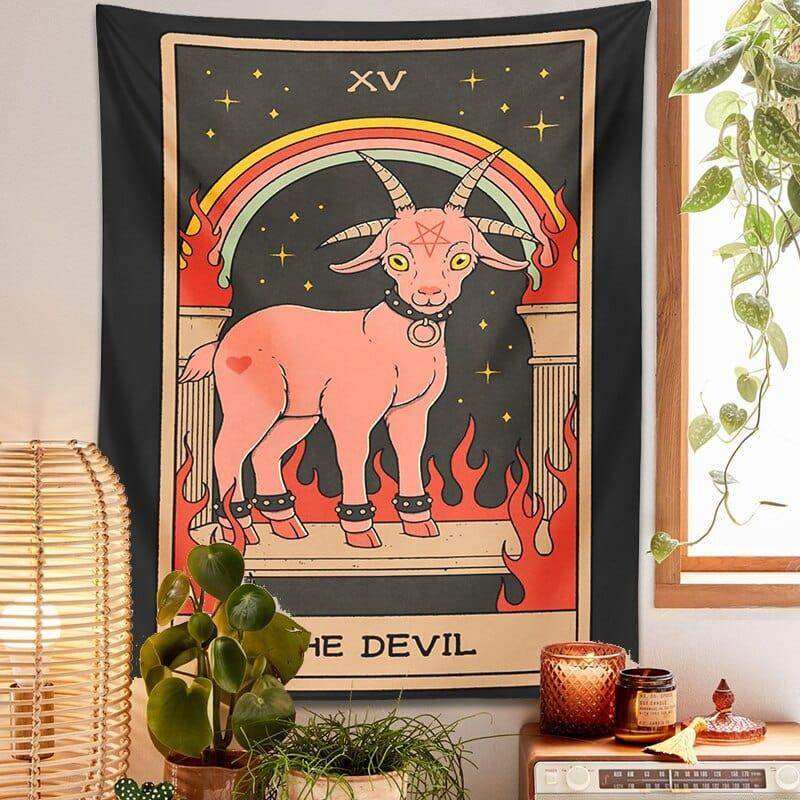 The Devil Tarot Tapestry