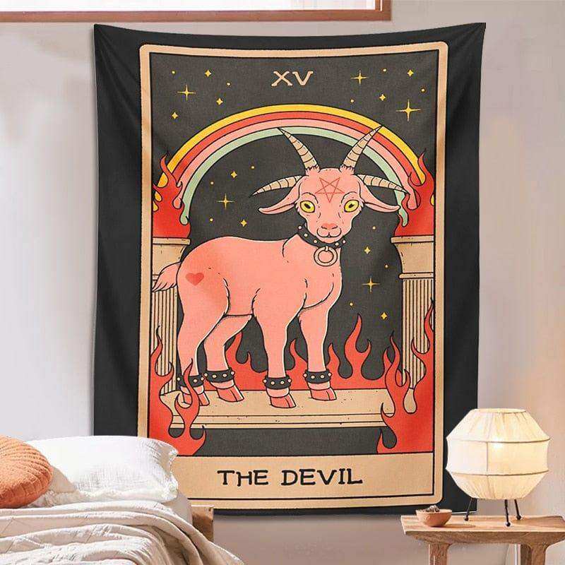 The Devil Tarot Tapestry