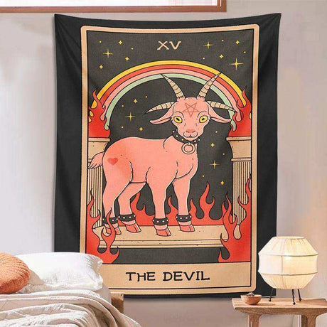 The Devil Tarot Tapestry