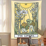 The Lovers Frog Tarot Tapestry
