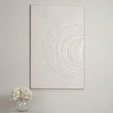 Tilly Cream Half Moon Textured Canvas Wall Art
