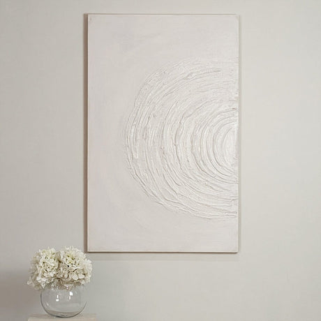 Tilly Cream Half Moon Textured Canvas Wall Art