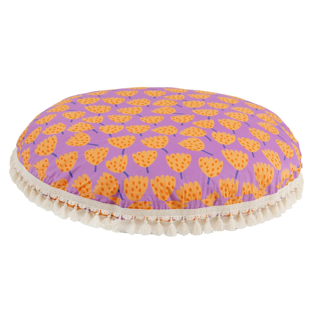 MINICAMP Large Kids Floor Cushion in Vibrant Tulip Pattern