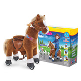 Ride-on Pony Toy Age 3-5 Brown（UK&EU in Stock）