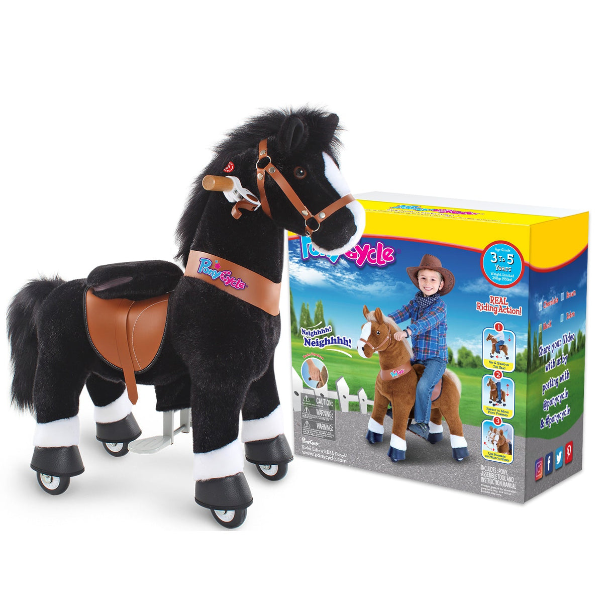 Horse Toy Age 3-5 Black （UK&EU in Stock）
