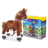 Ride-on Pony Toy Age 4-8 Brown（UK&EU in Stock）