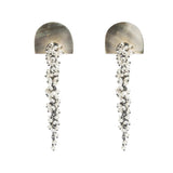 Hakuro Grey Mother of Pearl and Pearl Long Drops