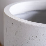 Vessara | White Mist – 55cm Extra Large Tall Concrete Planter – 32L Vase-Style Plant Pot