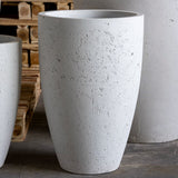 Vessara | White Mist – 68cm Extra Large Tall Concrete Vase Planter – 61L Indoor & Outdoor Decorative Plant Pot