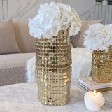 Vieste Tall Gold Abstract Vase