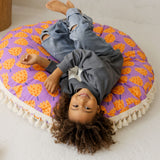 MINICAMP Large Kids Floor Cushion in Vibrant Tulip Pattern