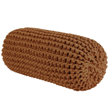 Chunky Knitted Bolster Footrest |  CINNAMON
