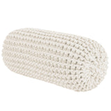 Chunky Knitted Bolster Footrest | IVORY