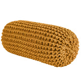 Chunky Knitted Bolster Footrest | MUSTARD