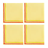 Ric Rac Yellow & Orange Linen Napkins | Pink | Set of 2