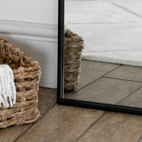 Yoko - Full Length Black Metal Gentle Arch Mirror - 180cm x 90cm