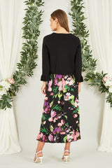 Yumi Black Cropped Cardigan With Bell Sleeves