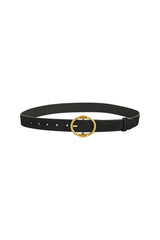 Yumi Black Gold Buckle Belt