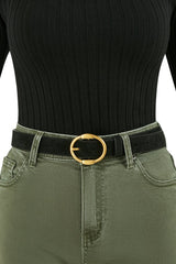 Yumi Black Gold Buckle Belt