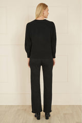 Yumi Black Sequin Butterfly Jumper