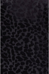 Yumi Black Velvet Leopard V Neck Top