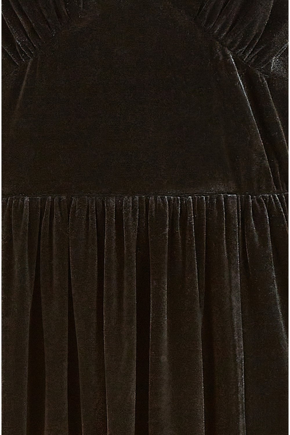 Yumi Black Velvet Midi Dress