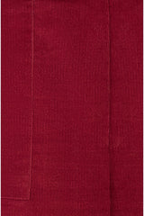 Yumi Burgundy Cord Cropped Wide Leg Trousers With Pockets