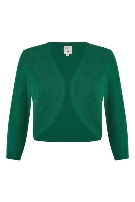 Yumi Dark Green Knitted Bolero