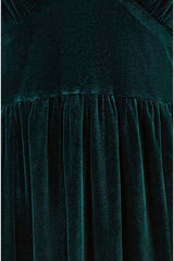Yumi Green Velvet Midi Dress