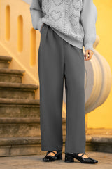 Yumi Grey Wide Leg Trousers