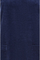 Yumi Navy Cord Tunic Dress With 3/4 Sleeves And Pockets