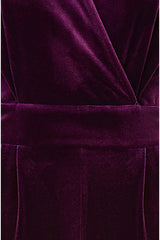 Yumi Purple Jumpsuit With Angel Sleeves