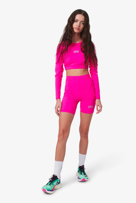 7 DAYS Panelled Bike Shorts - Pink Glo
