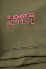Panelled Bike Shorts - Olive