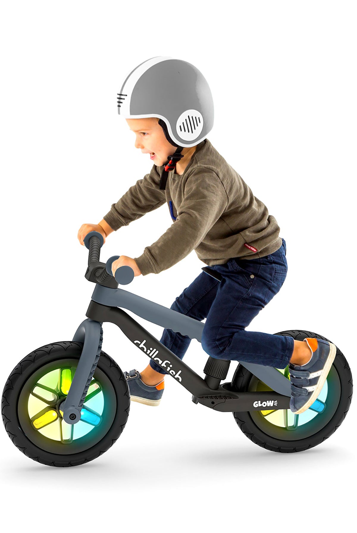 Chillafish BMXie GLOW balance bike with light-up 12" wheels