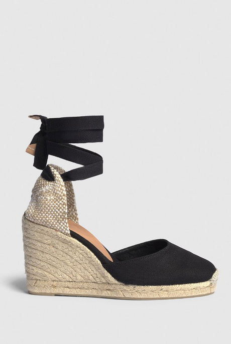 Castaner Espadrille with wedge Carina made in canvas 9cm - Black