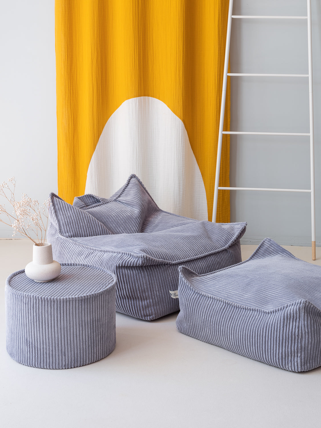 Blueberry Blue Pouffe