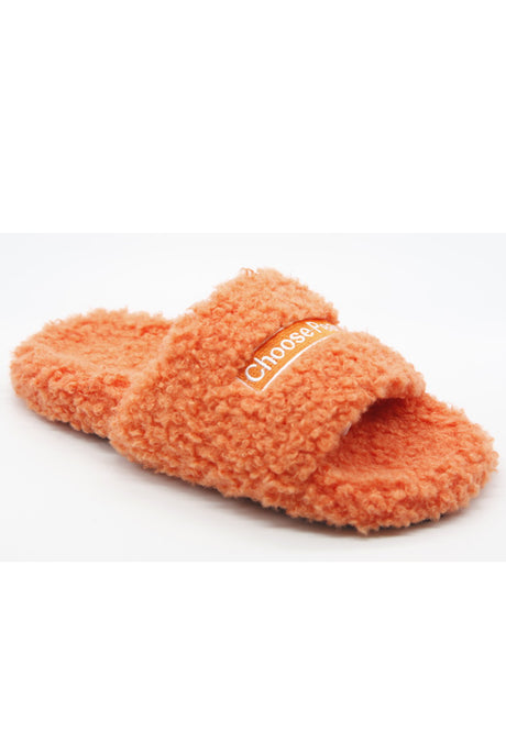 Oxygen Boutique Choose Peace Orange Slippers
