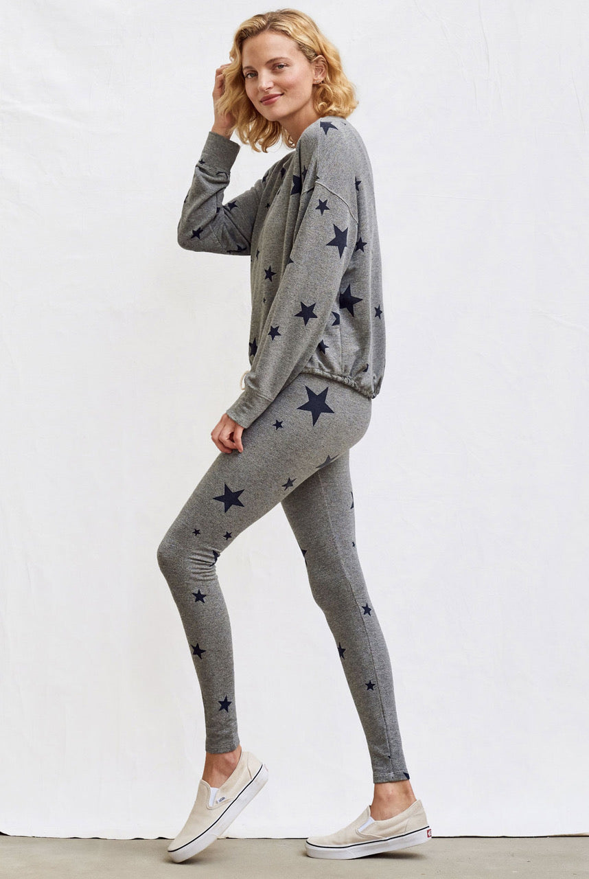 Stars Cinched Sweatshirt by Sundry