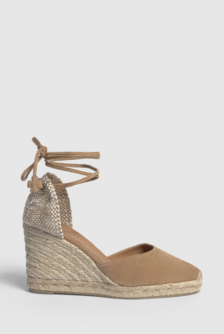 Castañer Carina. Espadrille with wedge made of suede