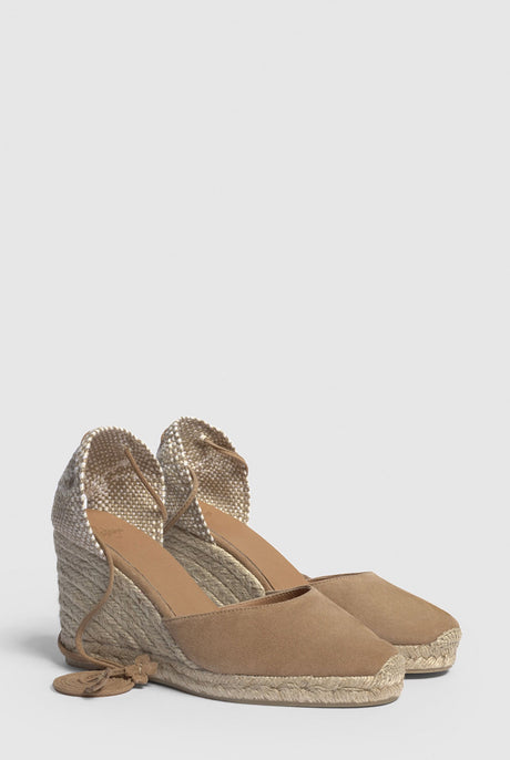 Castañer Carina. Espadrille with wedge made of suede