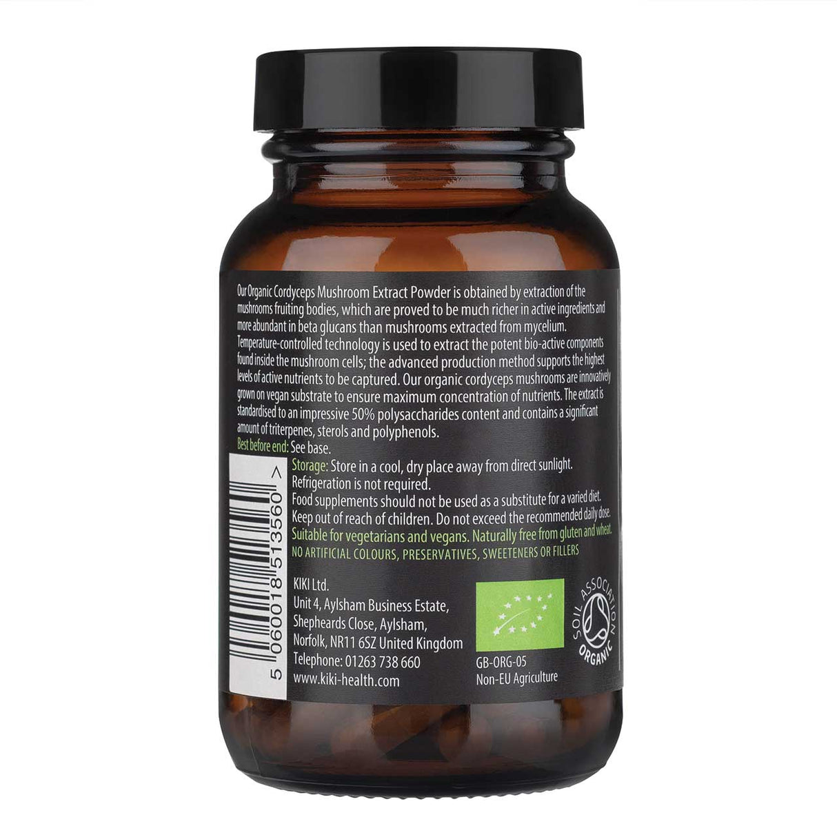 Kiki Health CORDYCEPS EXTRACT, ORGANIC – 60 VEGICAPS