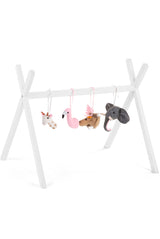 CuddleCo Tipi Play Gym felt animal toys set of 4
