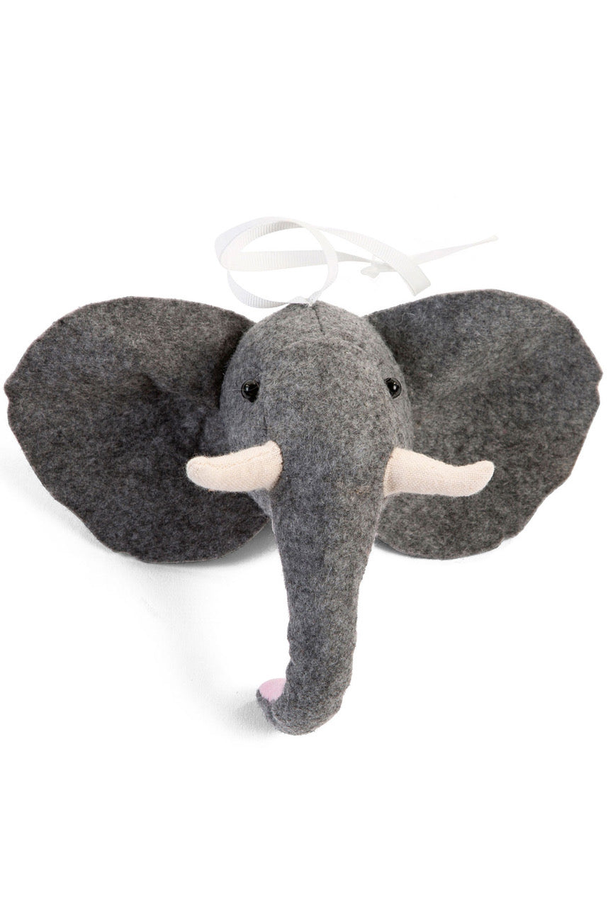 Felt Elephant Head Wall Deco