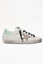 Sneakers Superstar White Leather-Printed Orange Snake Star by Golden Goose