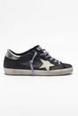 Sneakers Superstar Black Suede Silver Glitter Embossed by Golden Goose