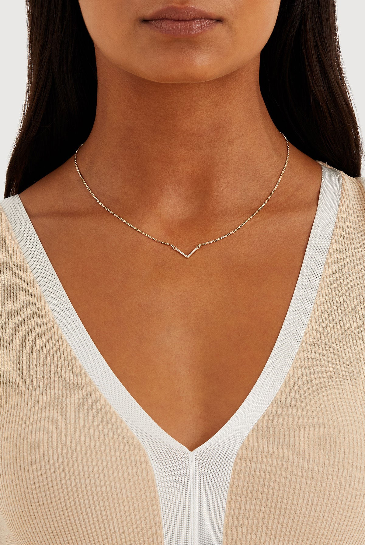 V Necklace by Grace Chou
