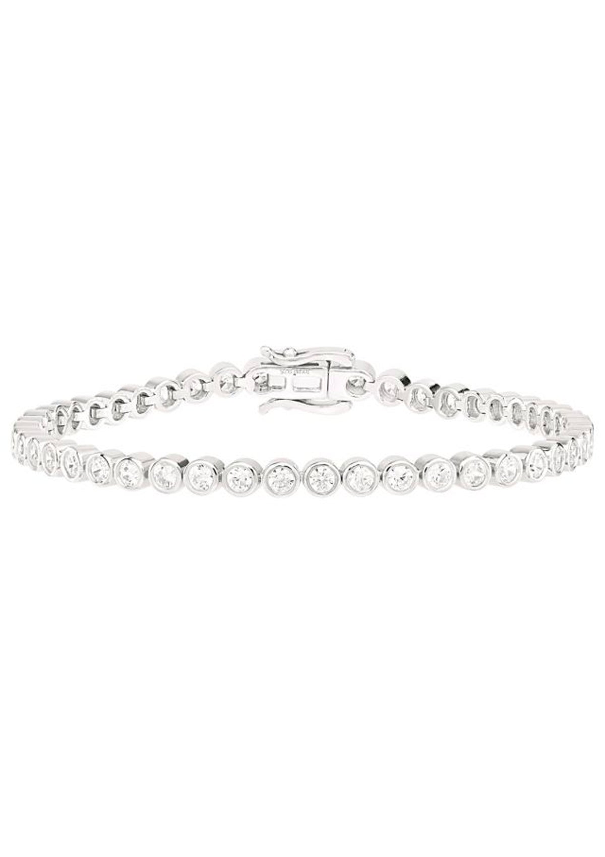 Joubi Jewellery TENNIS BRACELET WHITE RHODIUM WITH WHITE STONES