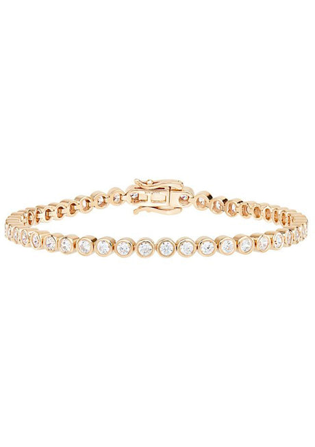Joubi Jewellery TENNIS BRACELET YELLOW GOLD WITH WHITE STONES